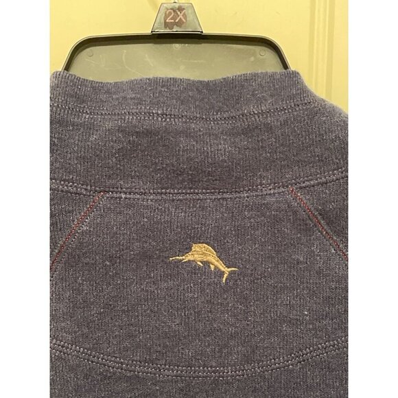 NWOT Tommy Bahama Reversible 1/4 Zip Pullover Sweater 4XB Navy/Green Cotton stil - Picture 11 of 16